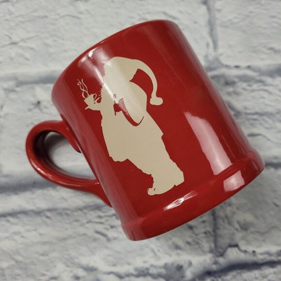 Eat, Drink & Be Merry Santa Silhouette Red Mug - Picture 3 of 12